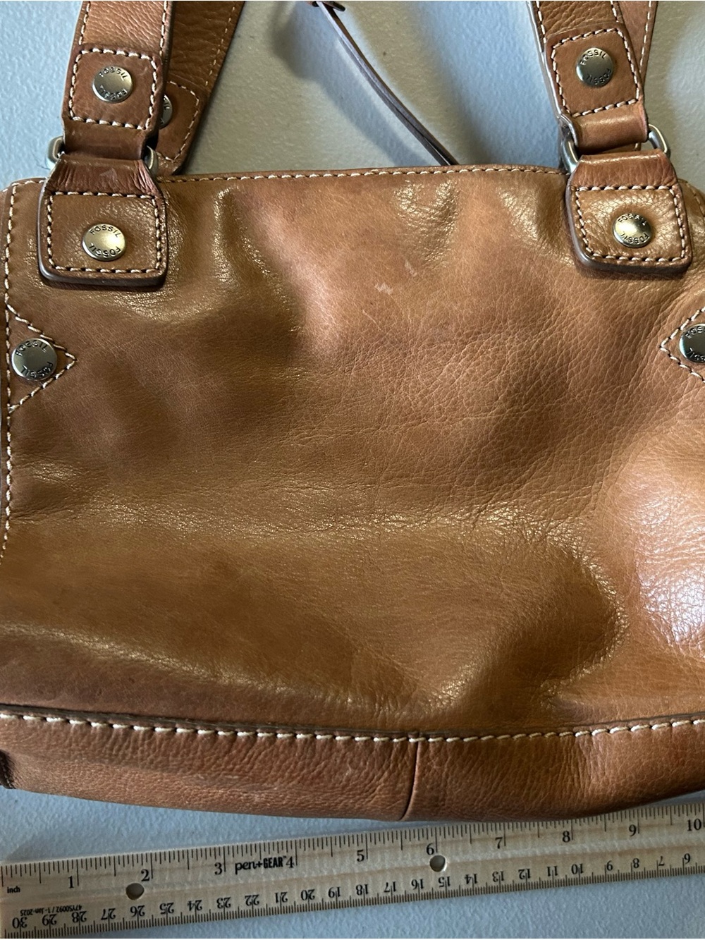 Fossil Leather Tan Women's Shoulder Bag